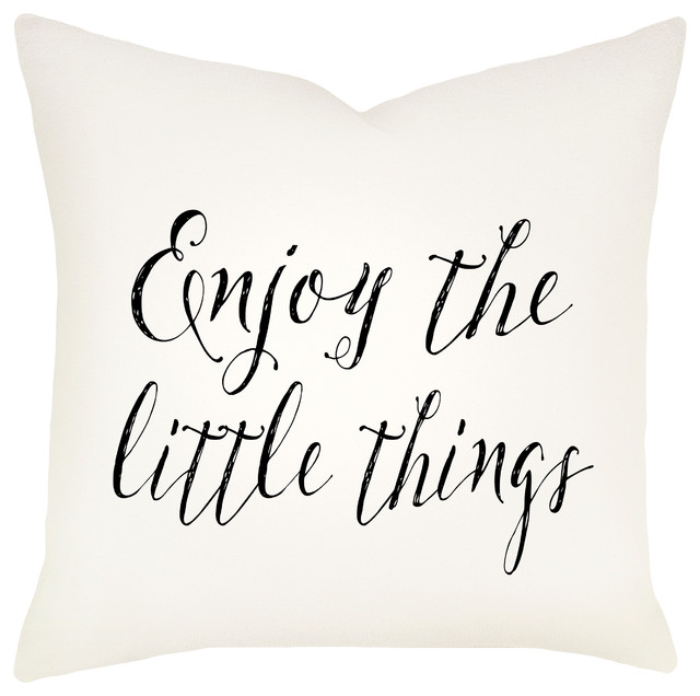 "Enjoy the Little Things" Cotton Pillow