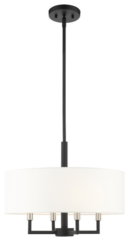 4 Light Pendant in Modern Style - 18 Inches wide by 16.5 Inches high-Black