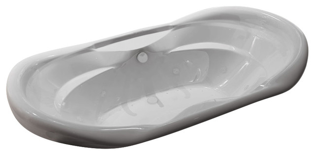 Whirlpools Indulgence 41 X 70 Oval Air And Whirlpool Jetted Bathtub Left Contemporary 