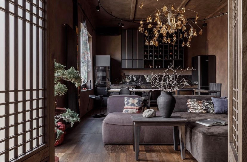 Двери из массива и кухня