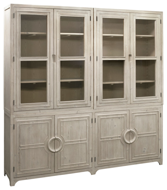 Cordova 90" High Reclaimed Pine Storage Finished, a Light Grey