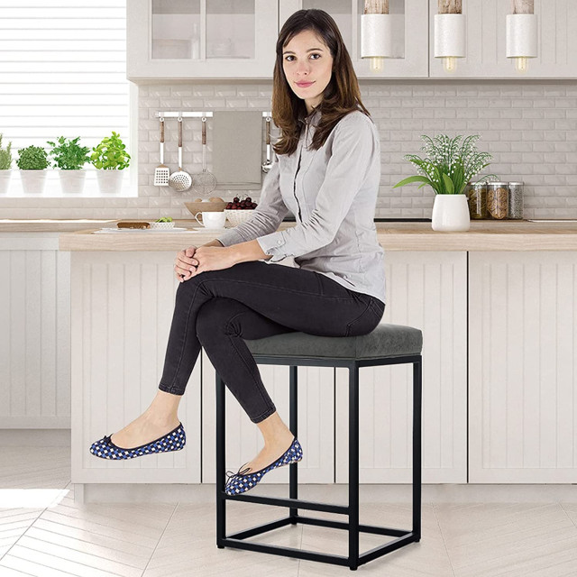 Modern 24 Inch Bar Stool For Kitchen Counter Backless Farmhouse Bar   Home Design 