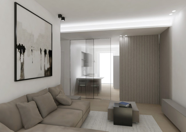 Minimal e texture trendy-dagligstue