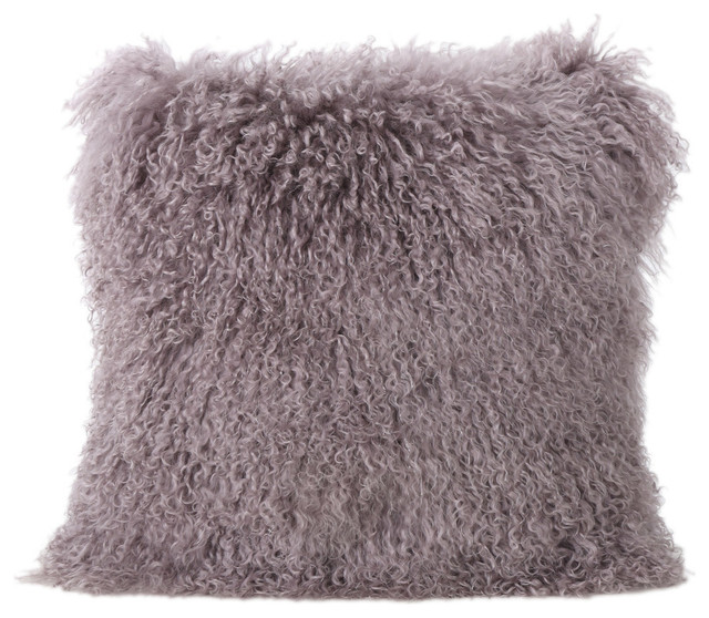 Gdf Studio Marybelle Gy Light Purple Lamb Fur Square Pillow Gdf Studio Marybelle Gy Light Purple Lamb Fur Square Pillow Contemporary Decorative Pillows By Gdfstudio