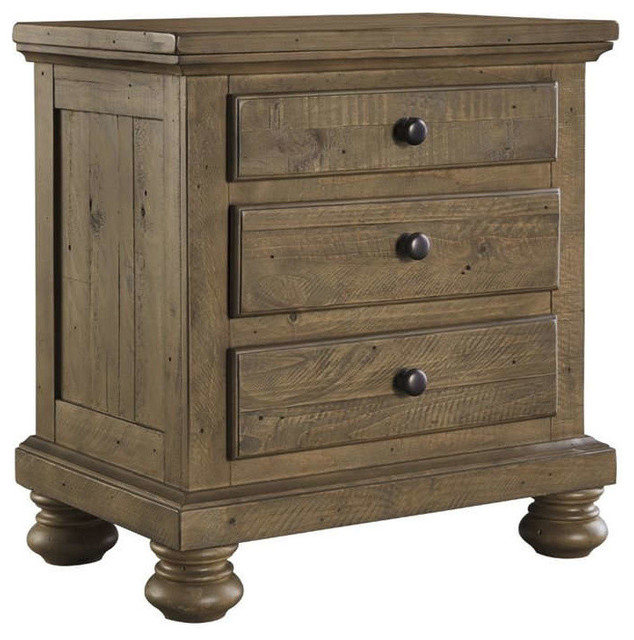 Ashley Three Drawer Night Stand Trishley Light Brown