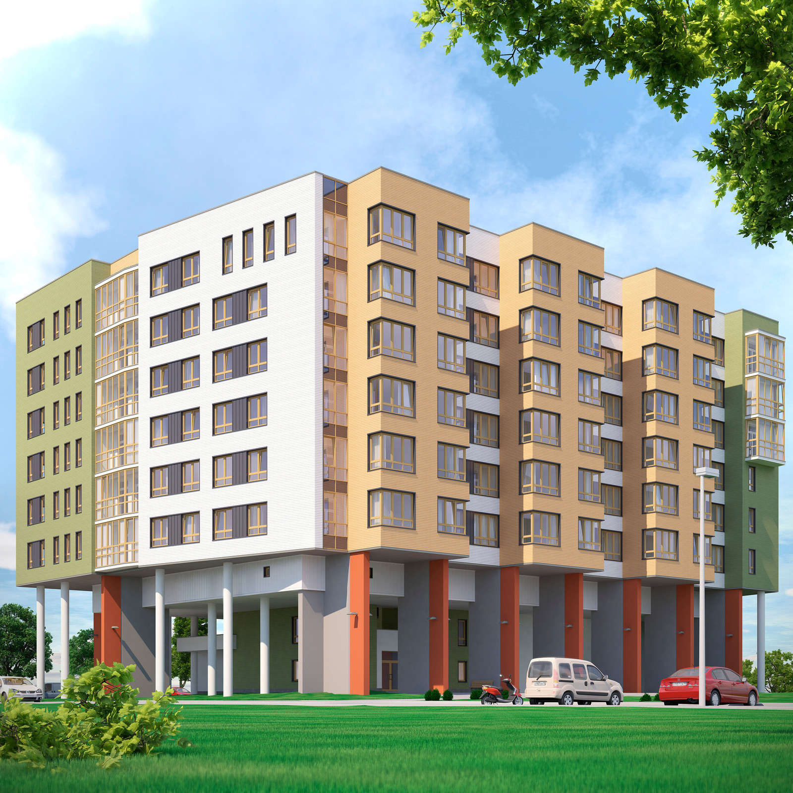 3-х секционный 7-этажный жилой дом с подземной стоянской г. Дубна