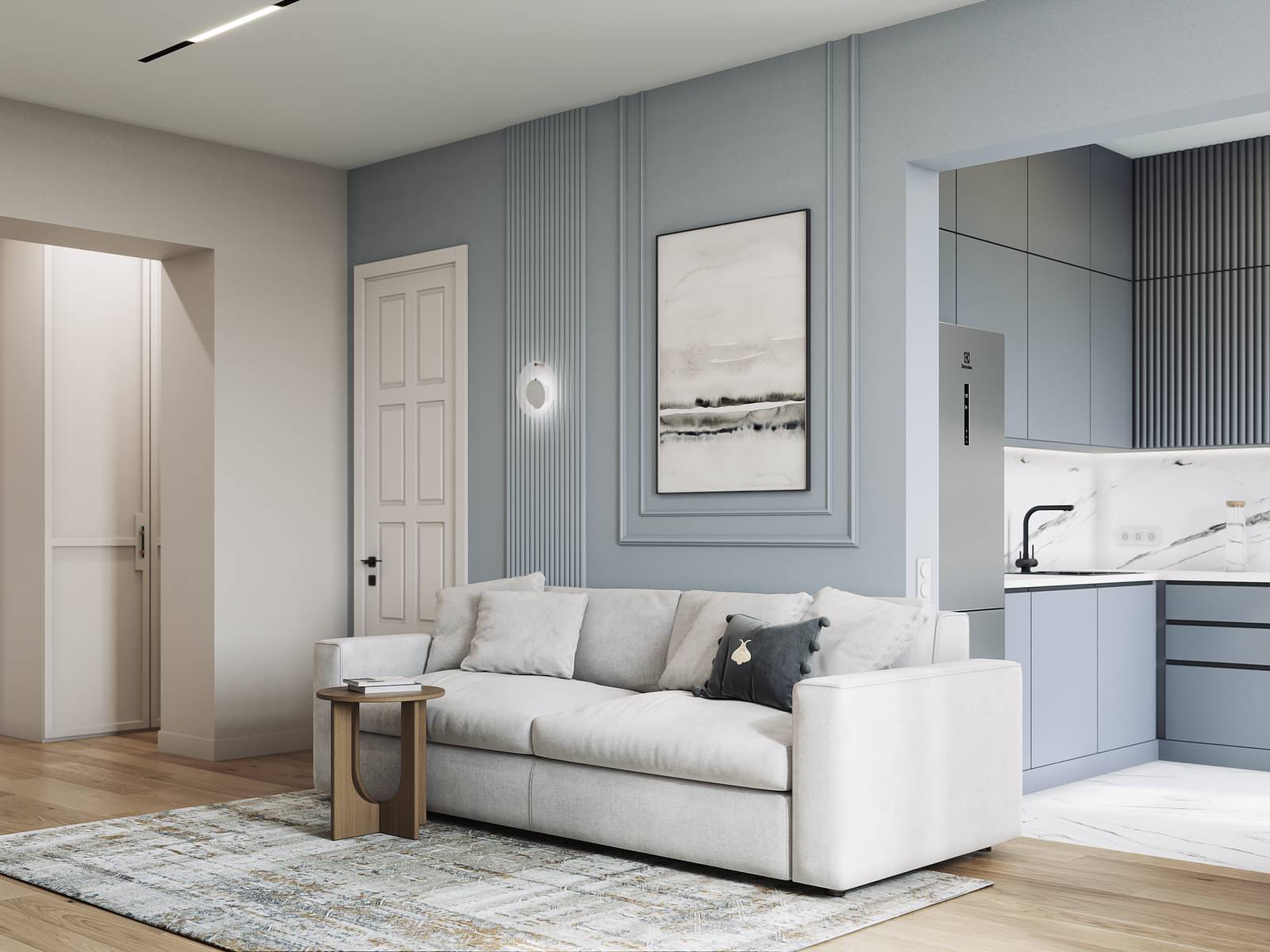 Дизайн-проект 3-х комнатной квартиры в Москве, 65 кв.м