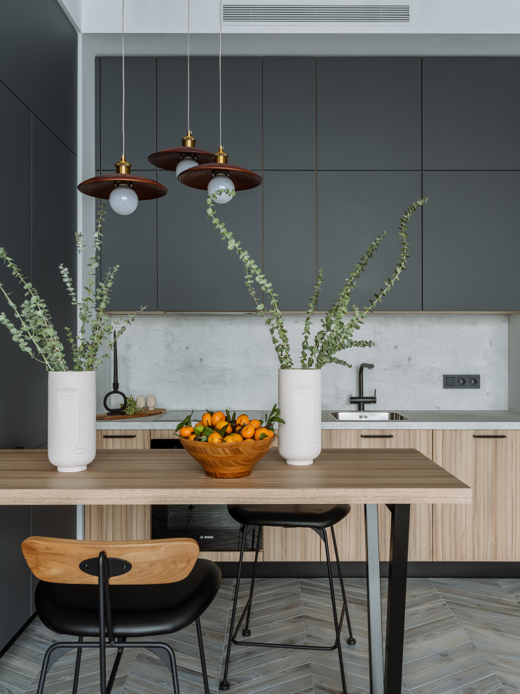 Kiss of foggy forest