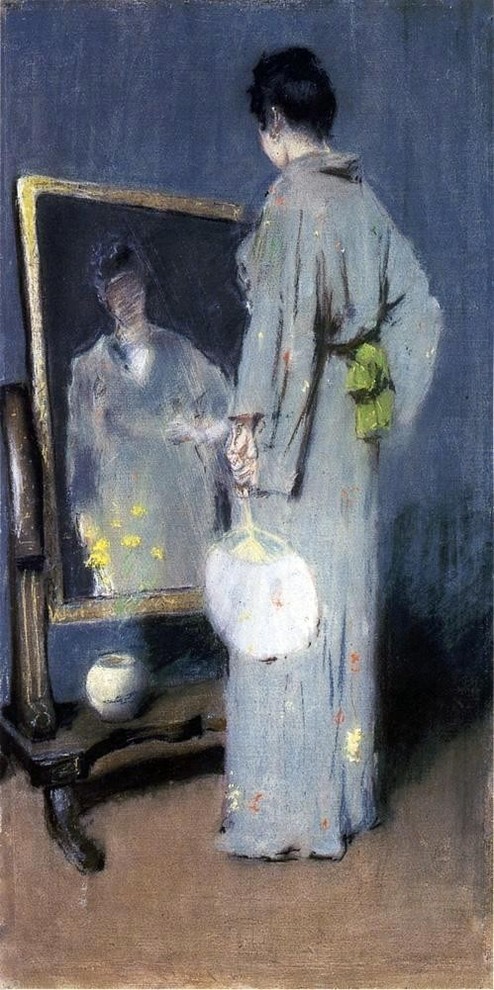 William Merritt Chase Making Her Toilet Wall Decal