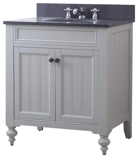 Potenza 30 Earl Grey Single Sink Bathroom Vanity With Framed Mirror And Faucet - Grey Single Sink Bathroom Vanity Potenza 30 Earl Grey Single Sink Bathroom Vanity With Framed Mirror And Faucet - Grey Single Sink Bathroom Vanity