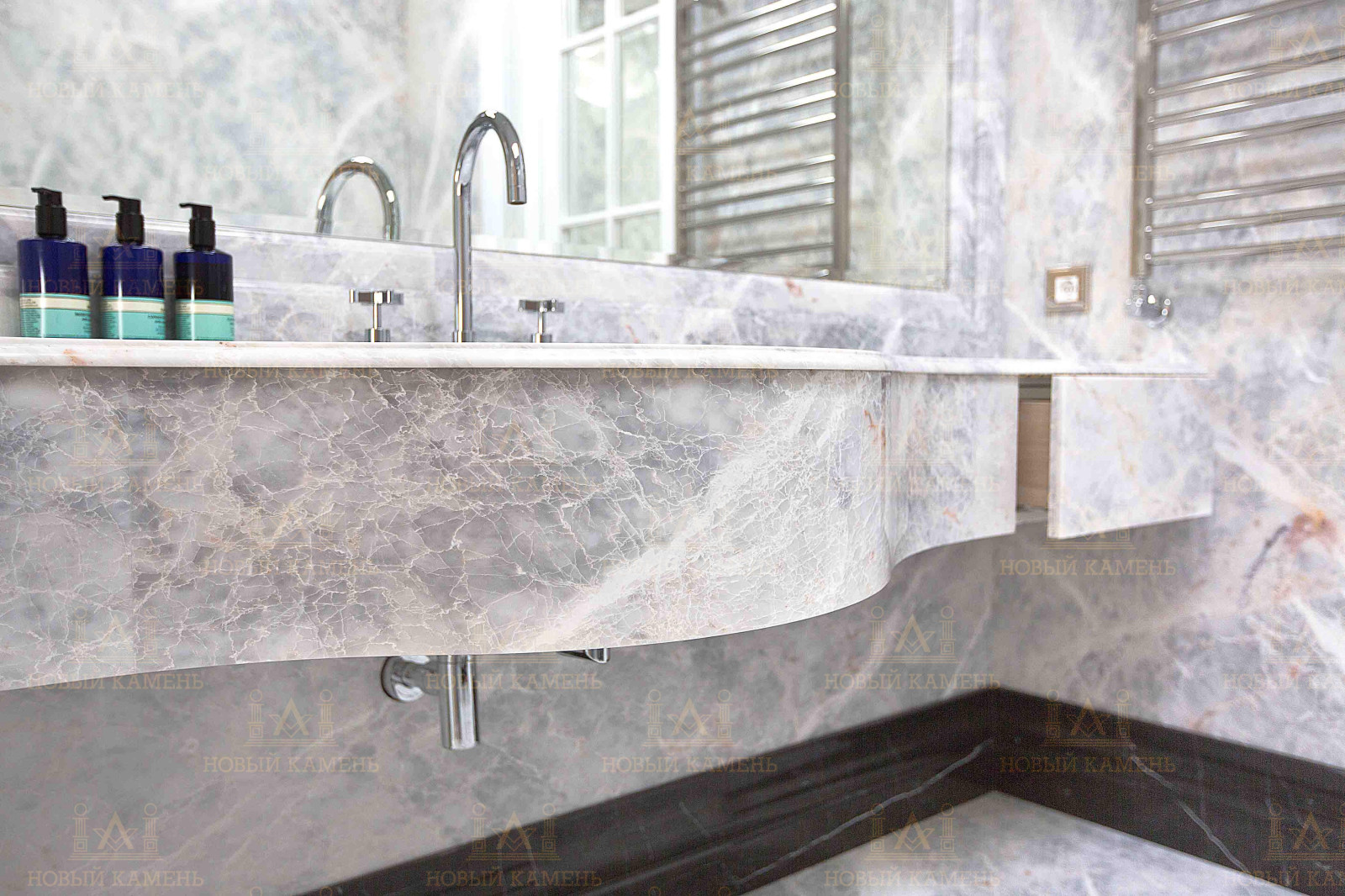 Мрамор в ванной комнате