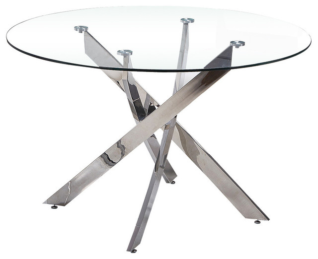 Alison Round Glass Dining Table, Houzz Round Glass Dining Table