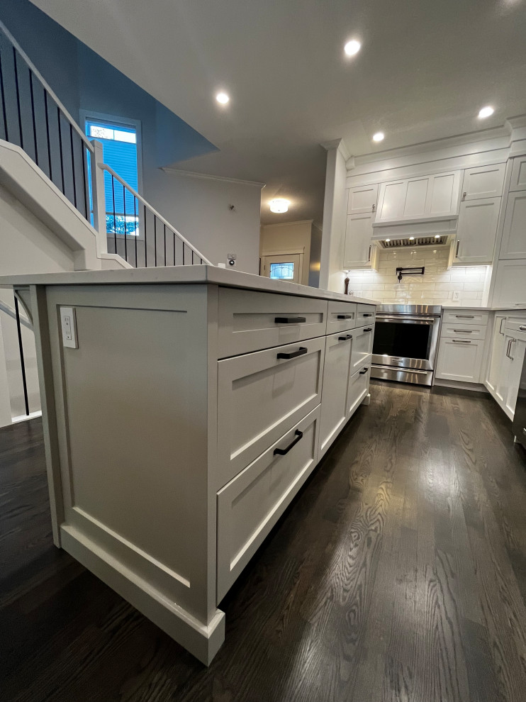 Inspiration for a transitional home design remodel in Calgary