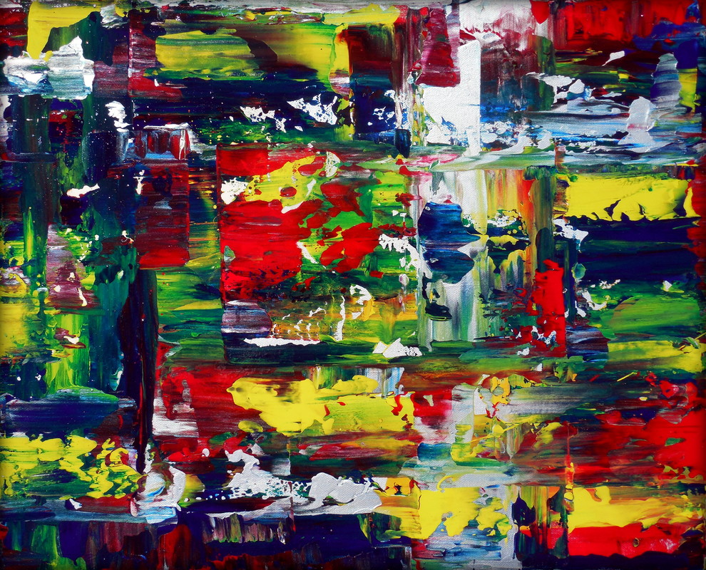 Original Multicolored Abstract Knife Painting COMPLEXITY