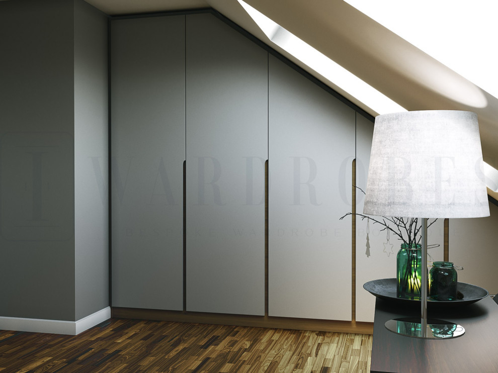 Inspiration for a medium sized contemporary standard wardrobe in London.