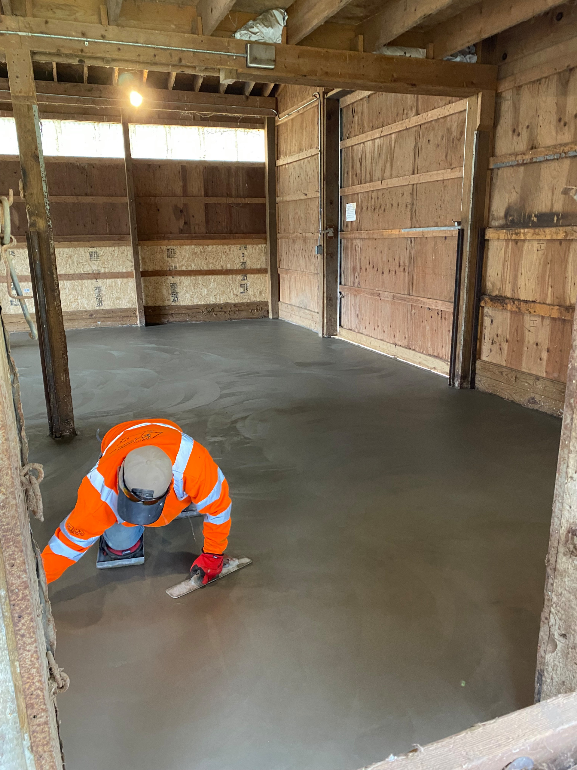 White Lake Radiant Floor Concrete for Barn