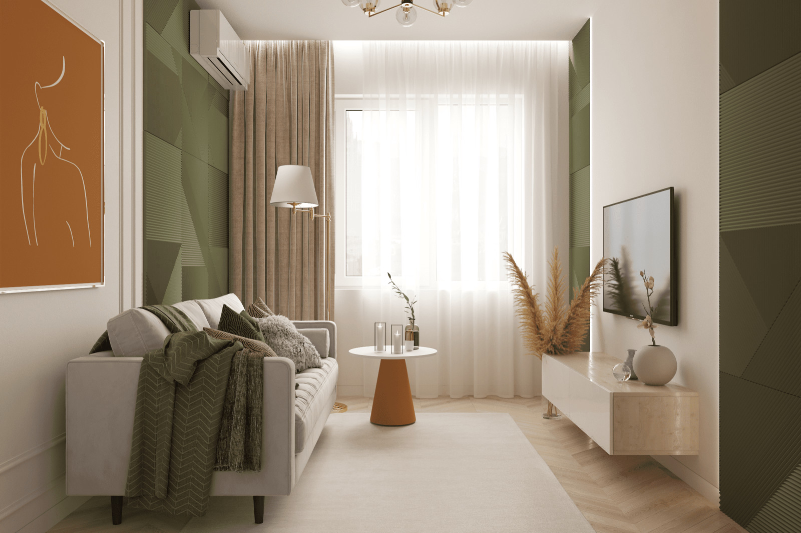 Просторная квартира в нежных оттенках со стильными элементами декора