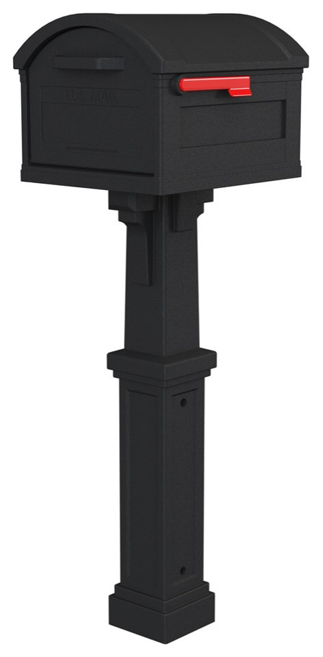 Gibraltar Mailboxes GHC40B01 Grand Haven All In One Mailbox, Black