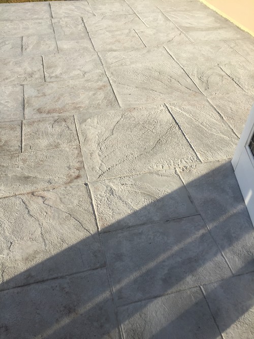 Botched stamped concrete patio job