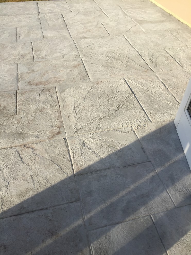 Botched stamped concrete patio job
