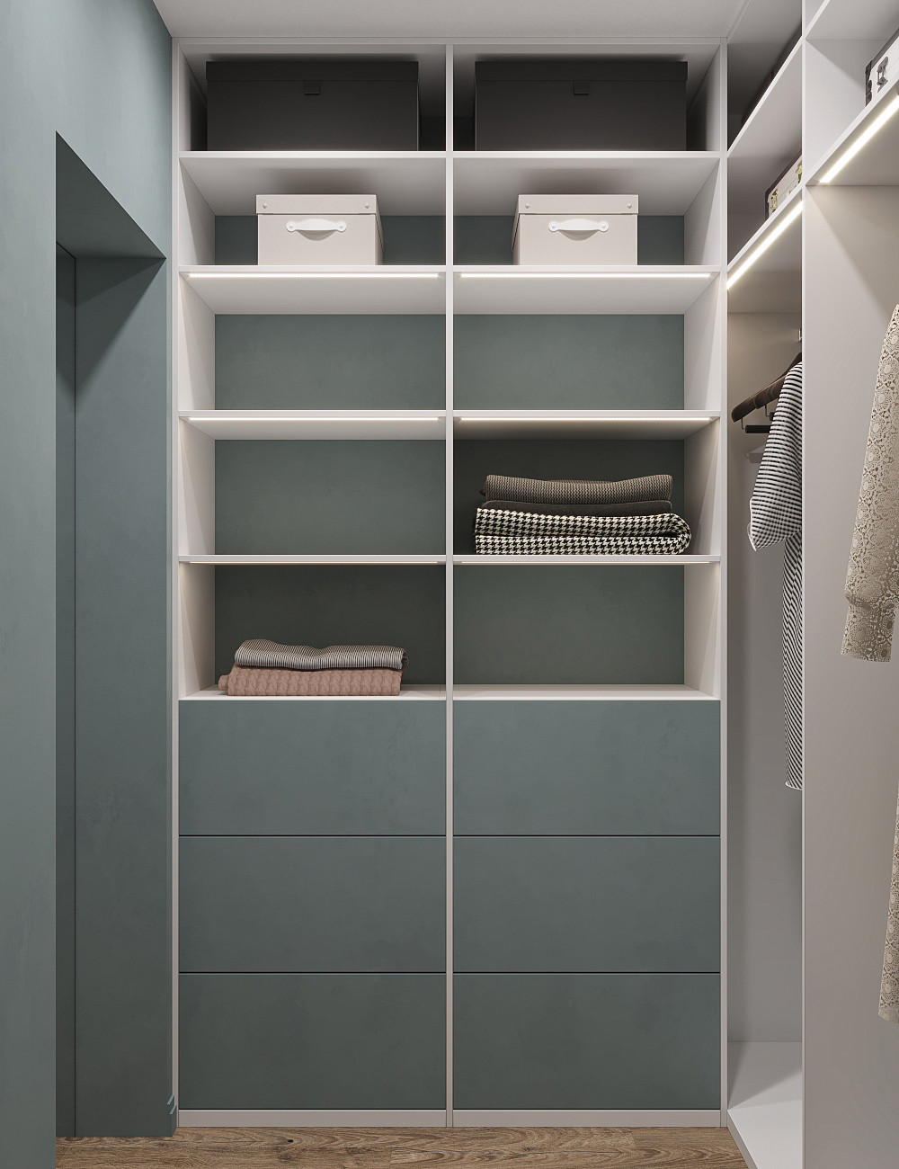 Спальня с гардеробной с/т Фестивальное, Курская область.