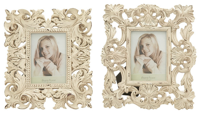 Aveline Photo Frames Set Of 2 Vintage White 9 X11