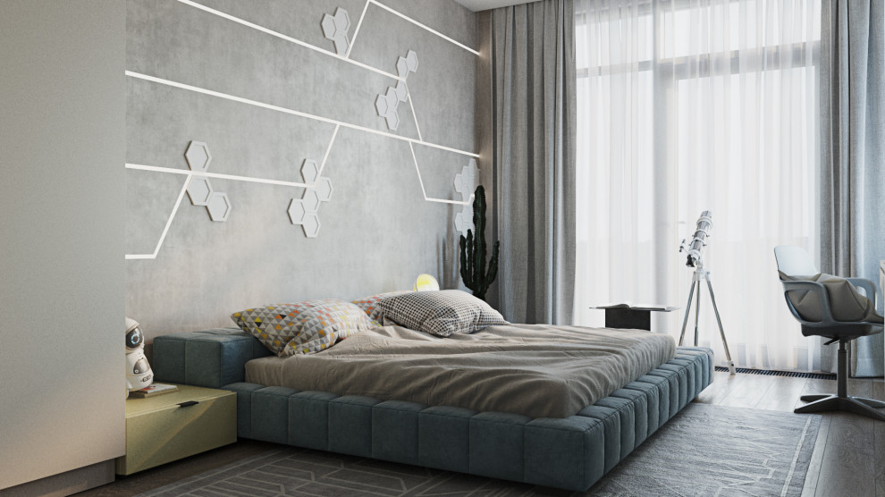 Проект интерьера спальни для подростка