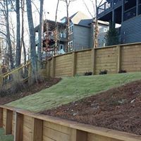 Lake House retaining wall