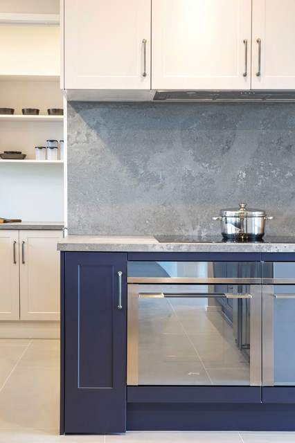 Classic Blue Shaker Style Kitchen country-kitchen