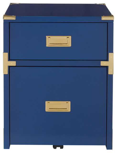 Wellington 2-Drawer File Cabinet, Lapis Blue