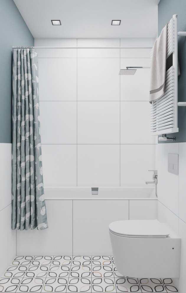 Квартира для Молодой пары.Синее настроение.