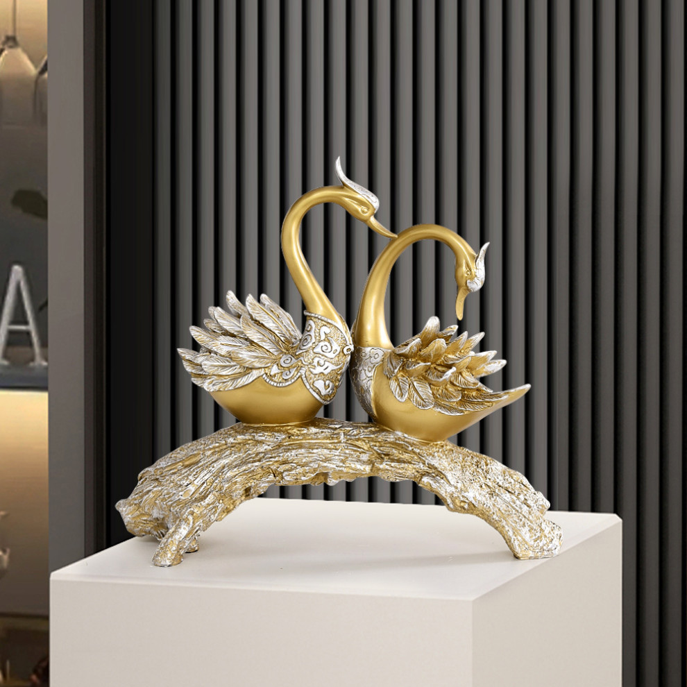 Modern Swan Home Sculpture Art Ornaments