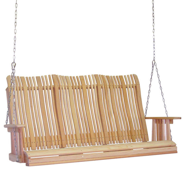 Cypress Unfinished Highback 5 Porch Swing