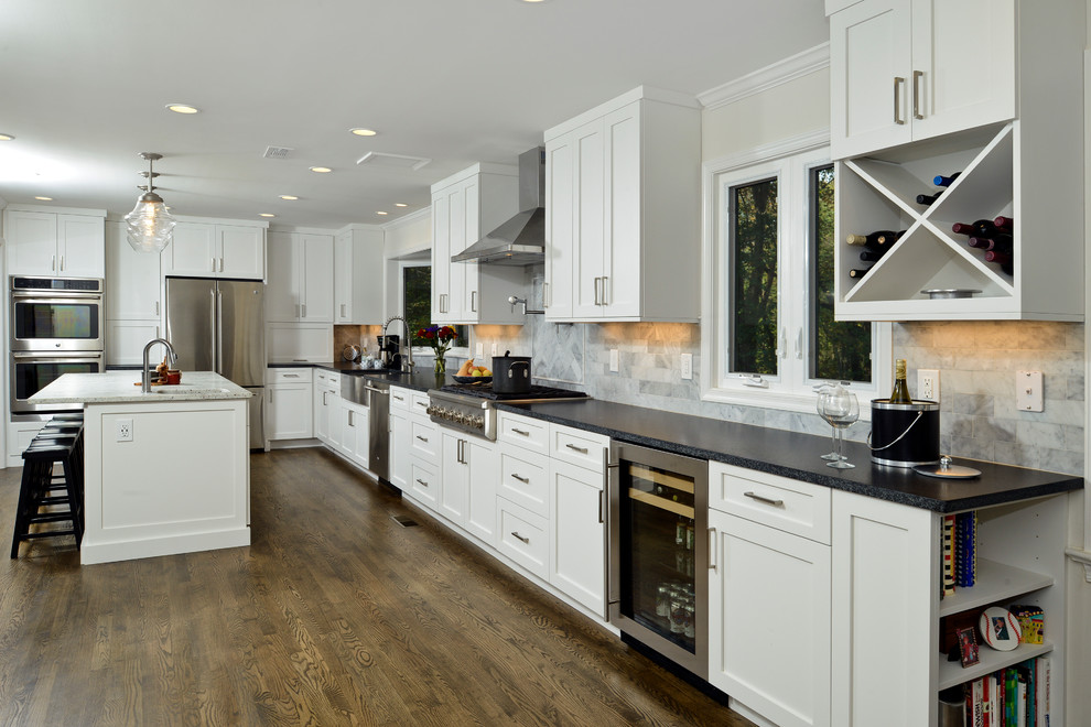 This is an example of a large classic kitchen in DC Metro.