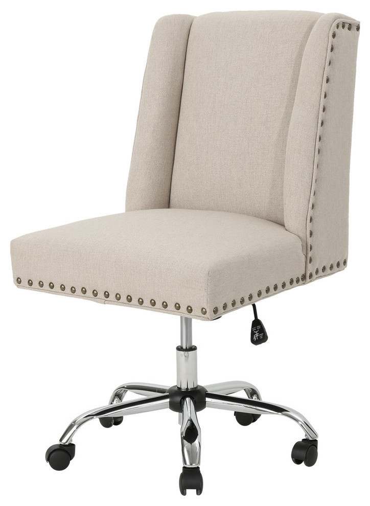Gdf Studio Quentin Home Office Fabric Desk Chair Wheat