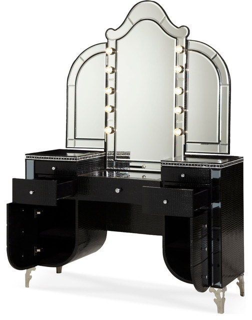 black makeup vanities