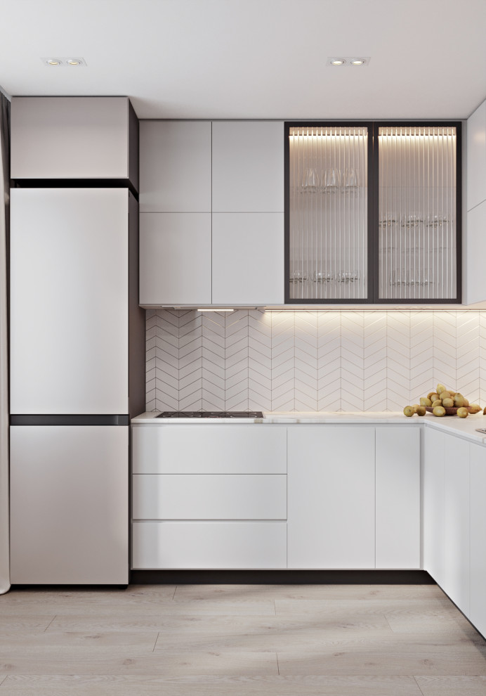 Дизайн проект кухни-гостиной ЖК Лазурный г. Воронеж