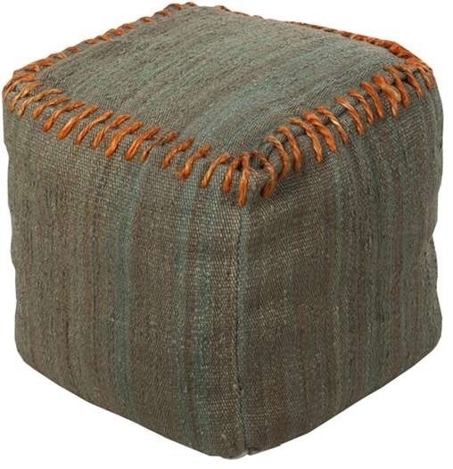 Colorful Stitched Jute Poufs in Multiple Combinations by Surya