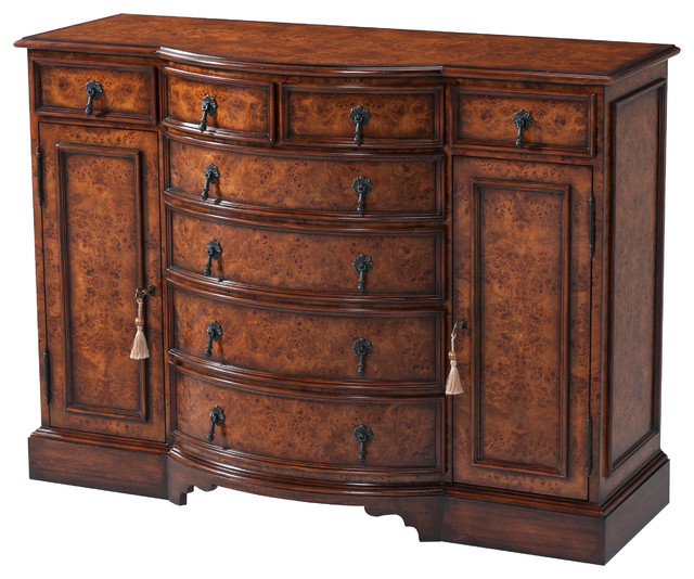 Regency Bowfront Sideboard Traditional Buffets And Sideboards by