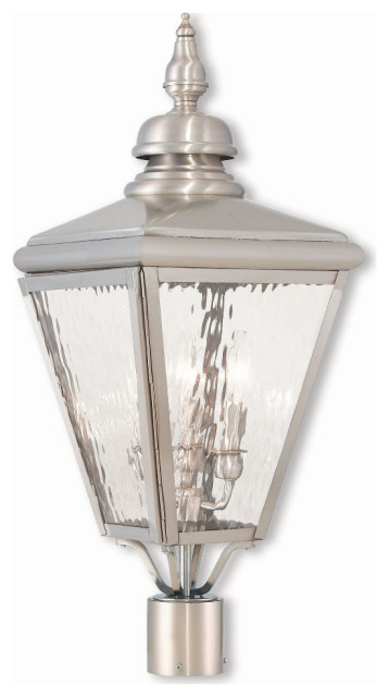 Livex Lighting 20433-91 Cambridge - Three Light Outdoor Post-Top Lantern