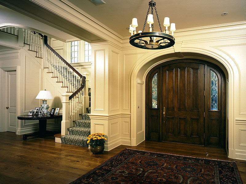 Tudor Style Custom Home, Greenwich, CT Front Entry Hall Traditional