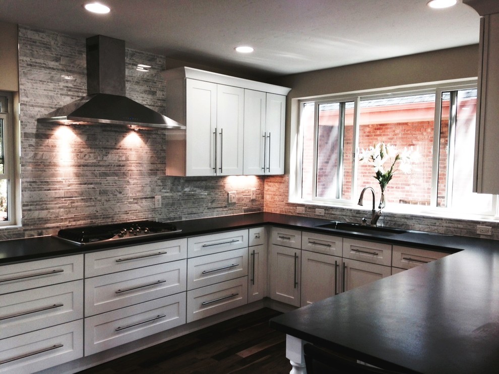 Transitional kitchen photo in Denver