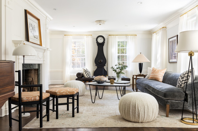 1920's Colonial transitional-living-room