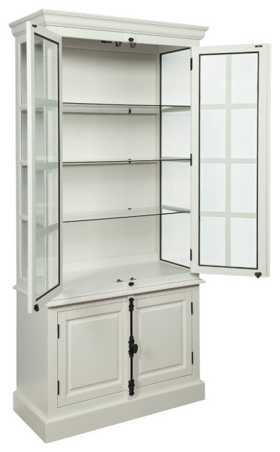 Acme Iovius Curio Cabinet White Transitional China Cabinets