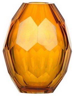 Diamond Solid Color Hand Blown Art Glass Vase Gift Box