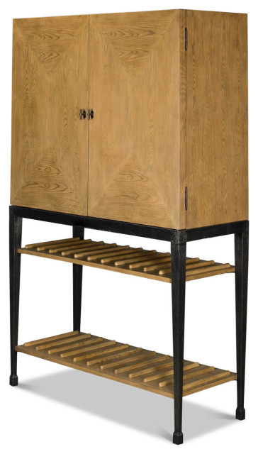 Modern Industrial Bar Cabinet