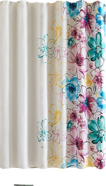 Olivia Shower Curtain Contemporary, Bright Coloured Shower Curtains
