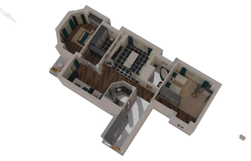 Разработка концепции-дизайна квартиры в стиле арт-деко