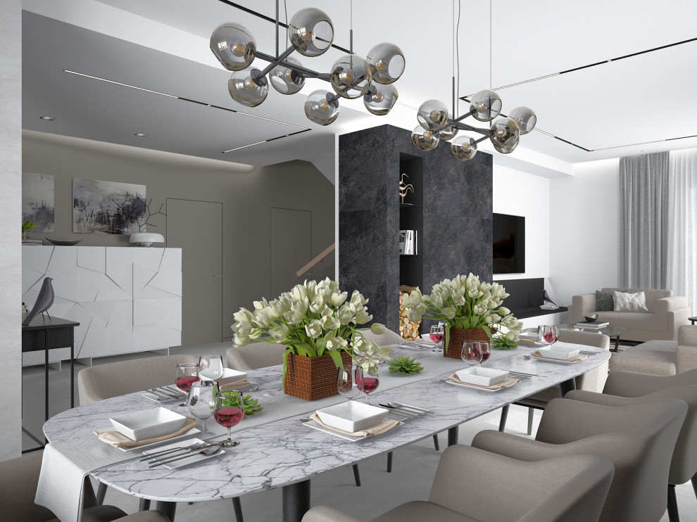 МОНОХРОМ С АКЦЕНТАМИ. Современный графичный интерьер.