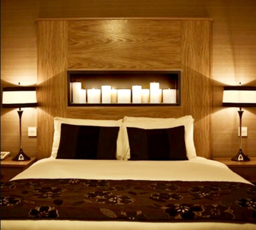 Example of a transitional bedroom design in Chicago